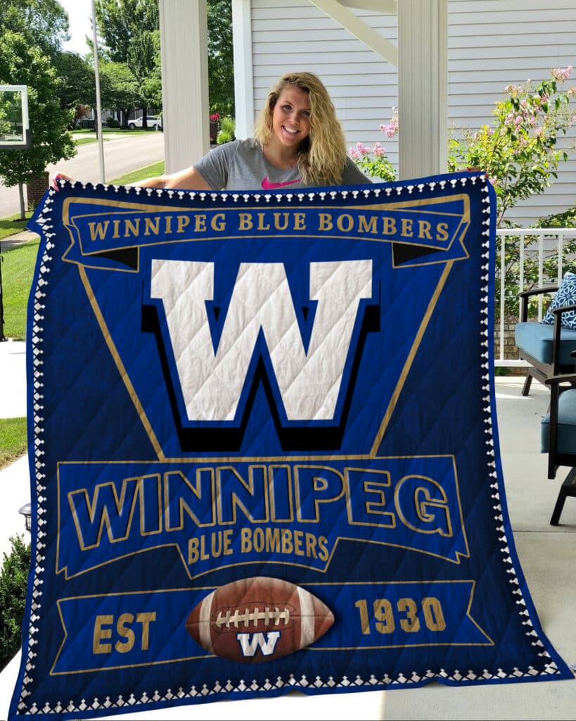 Winnipeg Blue Bombers Quilt Blanket A95 Letgotee